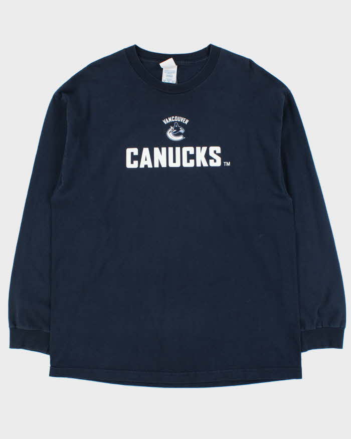 Vintage Y2K 00s Vancouver Canucks Heavyweight AAA Crewneck Long Sleeve T-Shirt - XL