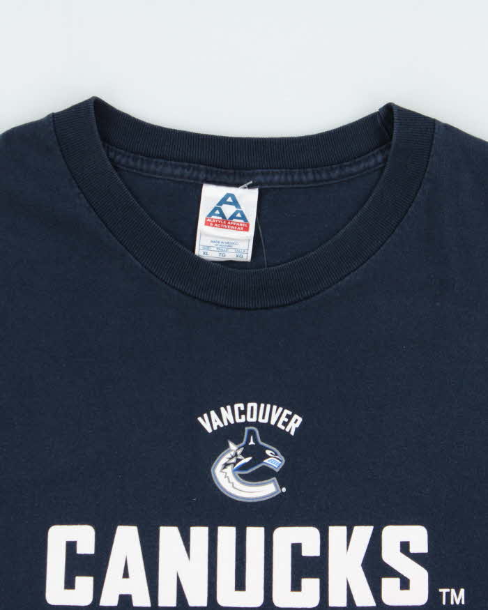 Vintage Y2K 00s Vancouver Canucks Heavyweight AAA Crewneck Long Sleeve T-Shirt - XL