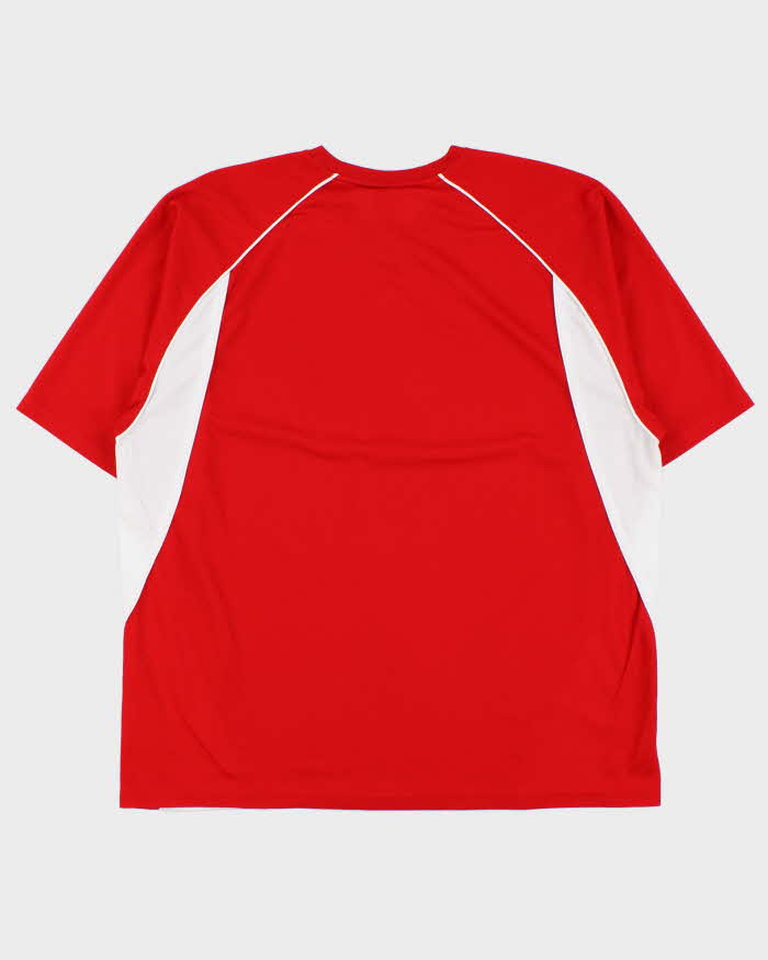 Vintage Y2K 00s Adidas ClimaLite Embroidered Poly V-Neck T-Shirt - L