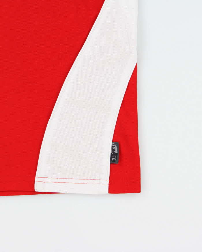 Vintage Y2K 00s Adidas ClimaLite Embroidered Poly V-Neck T-Shirt - L