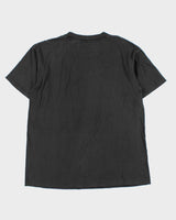 Vintage 1990s Oklahoma Print Faded Black Single Stitch Crewneck T-Shirt - XL