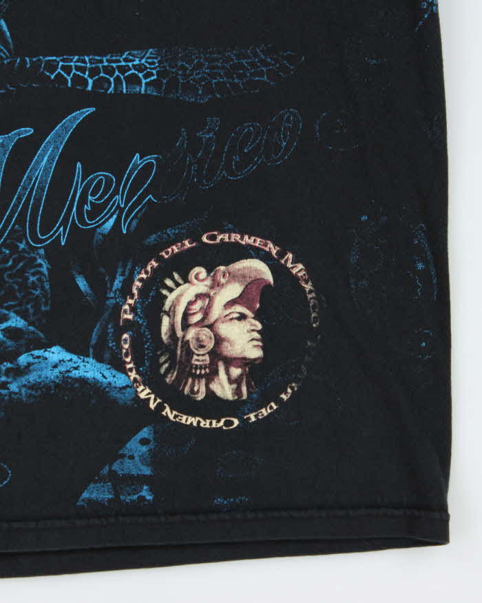 Vintage 00s Playa Del Carmen Mexico Graphic Heavyweight Yazbek Crewneck T-Shirt - XL