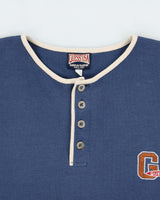 Vintage 1990s Guess Jeans Two-Tone Heavyweight Long Sleeve Henley T-Shirt - XL