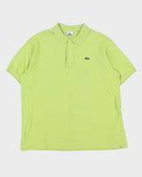 Vintage Y2K 00s Lacoste Lime Green Classic Croc Short Sleeve Polo Shirt - XL