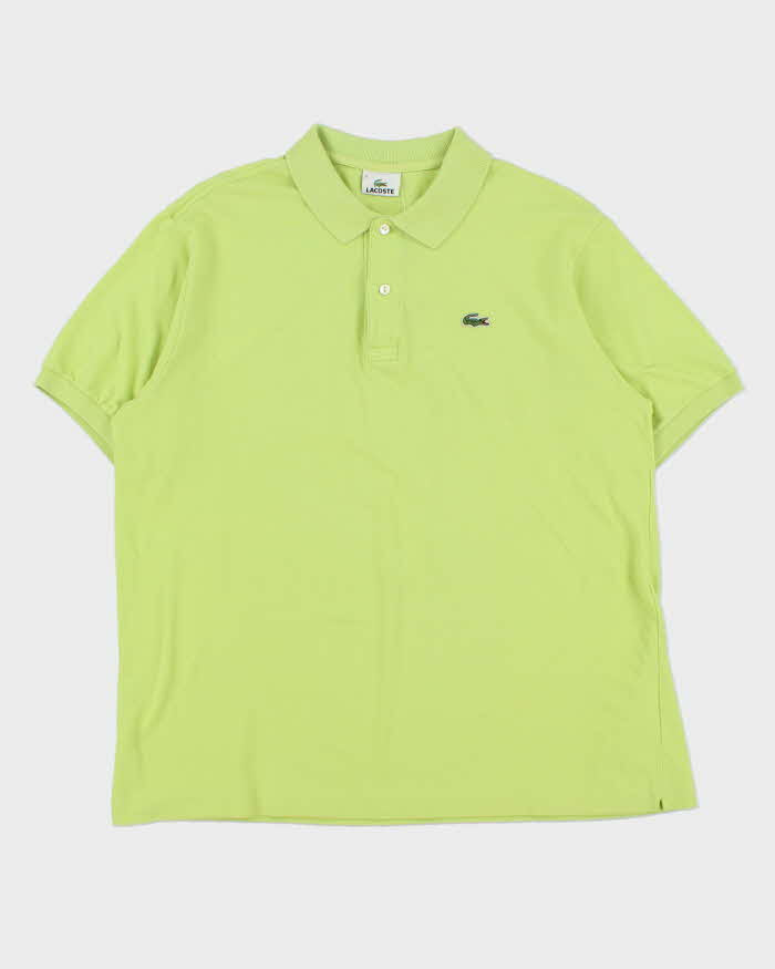 Vintage Y2K 00s Lacoste Lime Green Classic Croc Short Sleeve Polo Shirt - XL