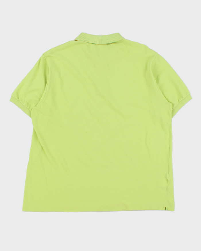 Vintage Y2K 00s Lacoste Lime Green Classic Croc Short Sleeve Polo Shirt - XL