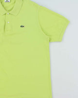 Vintage Y2K 00s Lacoste Lime Green Classic Croc Short Sleeve Polo Shirt - XL