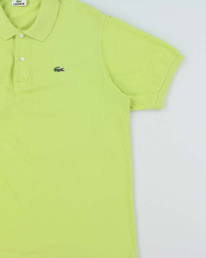 Vintage Y2K 00s Lacoste Lime Green Classic Croc Short Sleeve Polo Shirt - XL