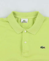 Vintage Y2K 00s Lacoste Lime Green Classic Croc Short Sleeve Polo Shirt - XL