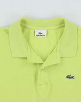 Vintage Y2K 00s Lacoste Lime Green Classic Croc Short Sleeve Polo Shirt - XL