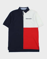 Vintage Y2K 00s Tommy Hilfiger Classic Colour Block Short Sleeve Polo Shirt - M