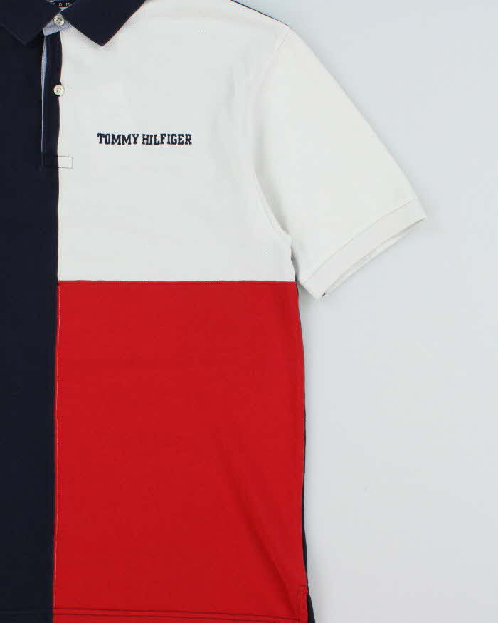 Vintage Y2K 00s Tommy Hilfiger Classic Colour Block Short Sleeve Polo Shirt - M