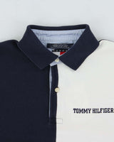Vintage Y2K 00s Tommy Hilfiger Classic Colour Block Short Sleeve Polo Shirt - M
