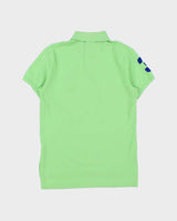 Vintage Polo Ralph Lauren Lime Neon Green Big Pony Custom Fit Short Sleeve Polo Shirt - S