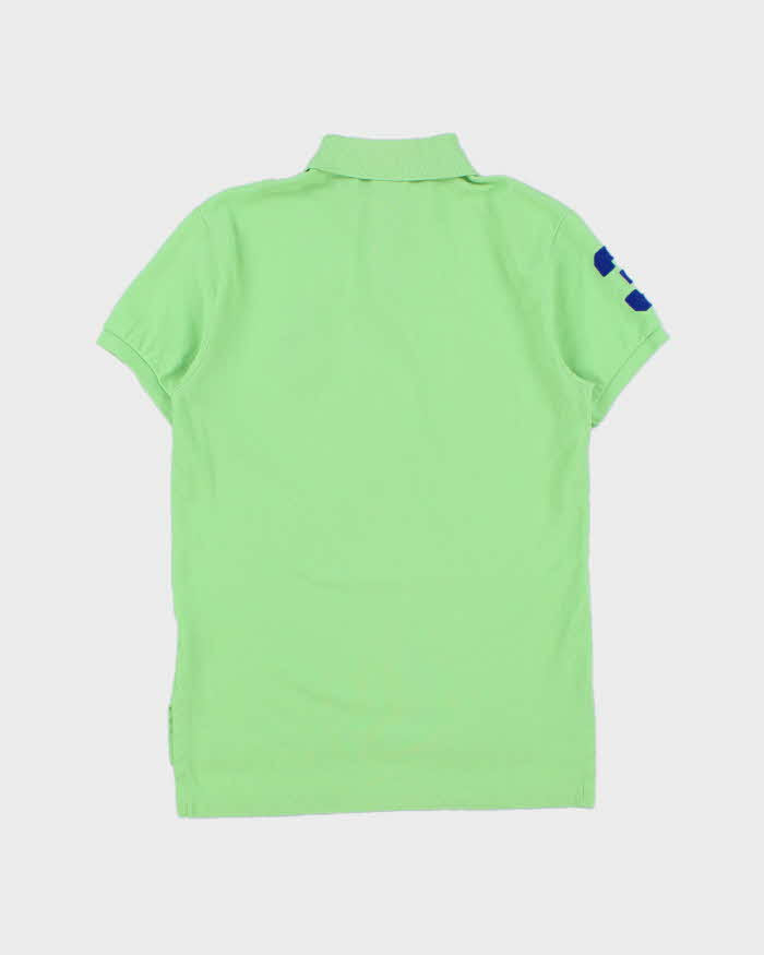 Vintage Polo Ralph Lauren Lime Neon Green Big Pony Custom Fit Short Sleeve Polo Shirt - S