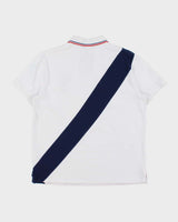 Vintage Polo Ralph Lauren Striped Big Pony Custom Slim Fit Short Sleeve Polo Shirt - L