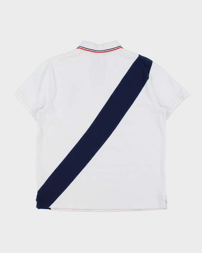 Vintage Polo Ralph Lauren Striped Big Pony Custom Slim Fit Short Sleeve Polo Shirt - L