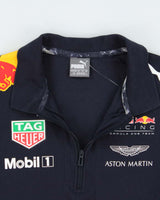 Vintage Puma Red Bull Racing Aston Martin F1 Short Sleeve Zip Polo Shirt - L