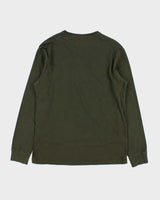 Vintage Polo Ralph Lauren Khaki Long Sleeve Crewneck T-Shirt - M