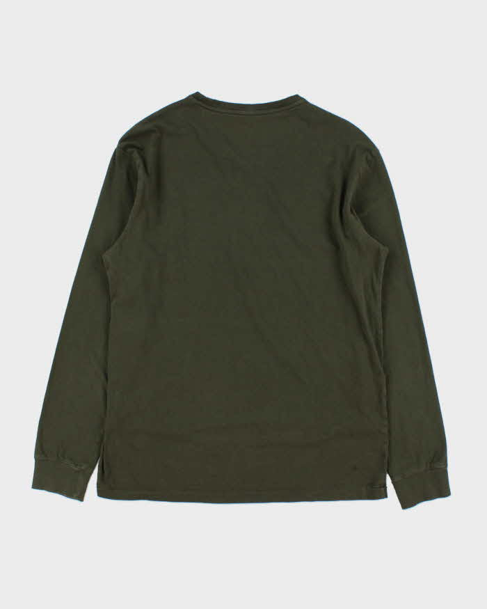 Vintage Polo Ralph Lauren Khaki Long Sleeve Crewneck T-Shirt - M