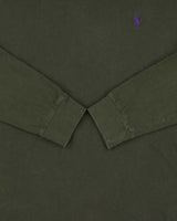 Vintage Polo Ralph Lauren Khaki Long Sleeve Crewneck T-Shirt - M