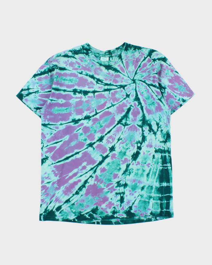 Vintage 1990s Tie-Dye Anvil Heavyweight Made In USA Single Stitch Crewneck T-Shirt - L