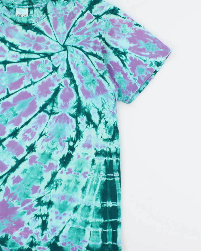 Vintage 1990s Tie-Dye Anvil Heavyweight Made In USA Single Stitch Crewneck T-Shirt - L