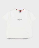 Vintage Y2K 00s Tommy Hilfiger Jeans Denim Heavyweight Crewneck T-Shirt - M