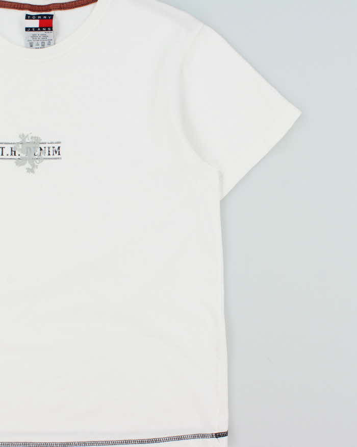 Vintage Y2K 00s Tommy Hilfiger Jeans Denim Heavyweight Crewneck T-Shirt - M