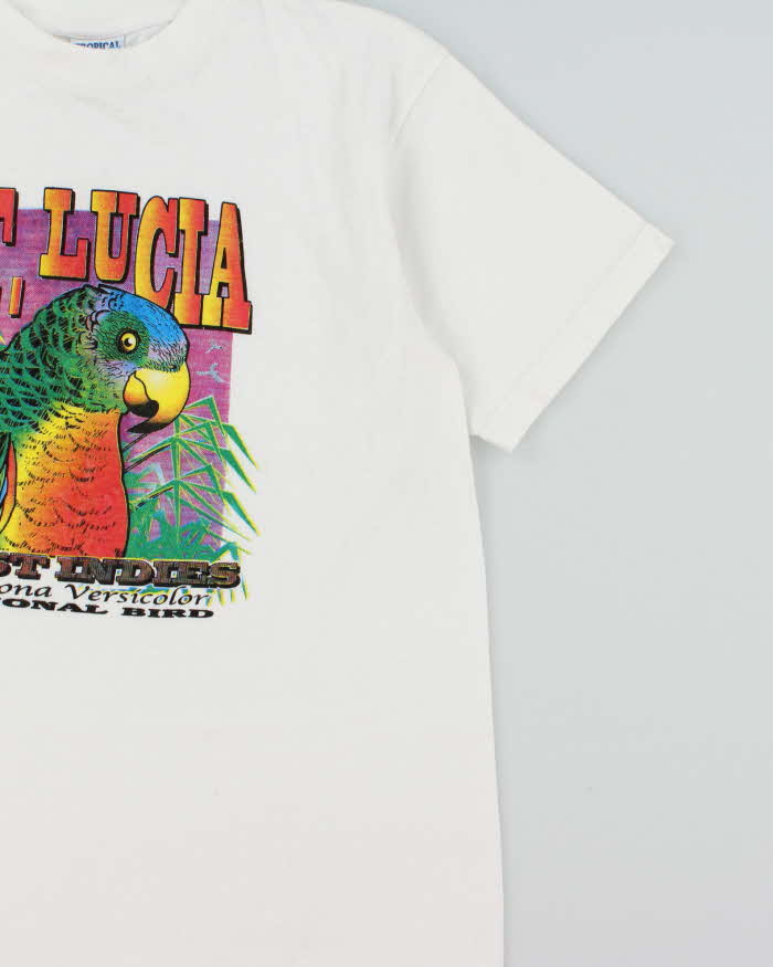 Vintage 1990s St. Lucia West Indies Graphic Heavyweight Crewneck T-Shirt - L