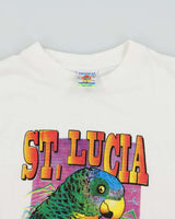 Vintage 1990s St. Lucia West Indies Graphic Heavyweight Crewneck T-Shirt - L