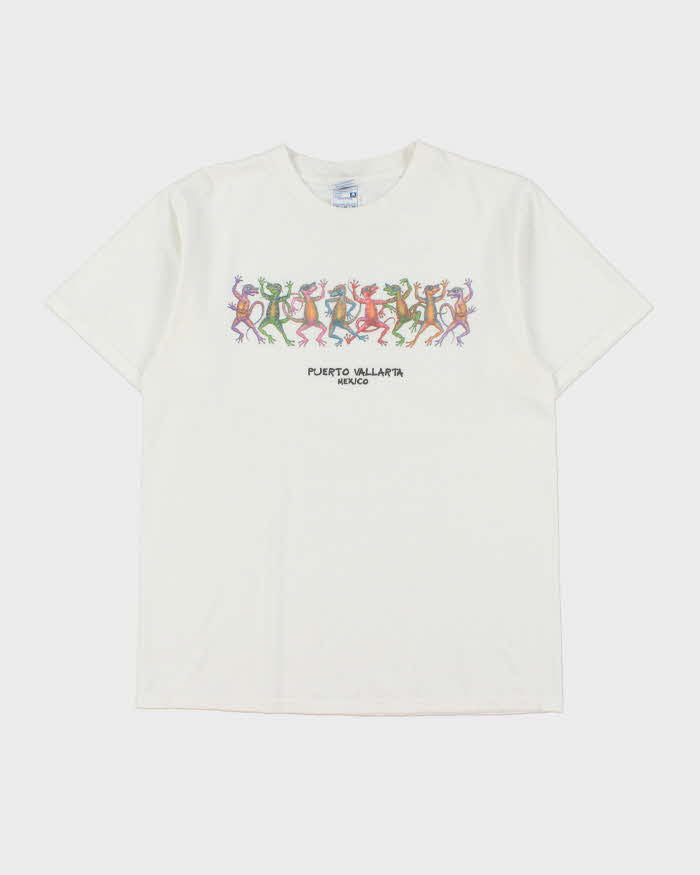 Vintage 00s Puerto Vallarta Mexico Graphic Heavyweight Yazbek Crewneck T-Shirt - M