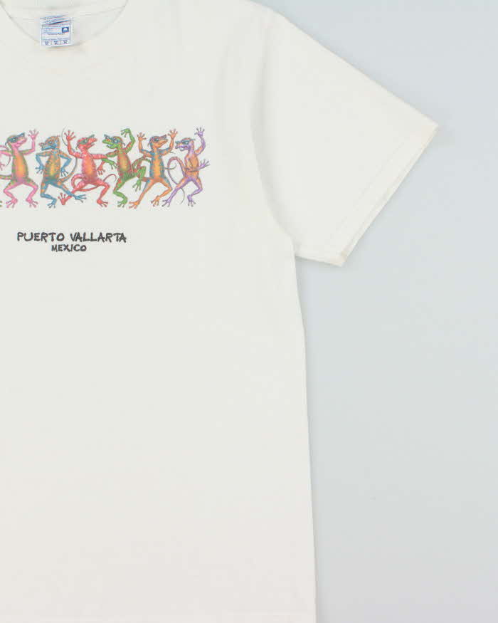 Vintage 00s Puerto Vallarta Mexico Graphic Heavyweight Yazbek Crewneck T-Shirt - M
