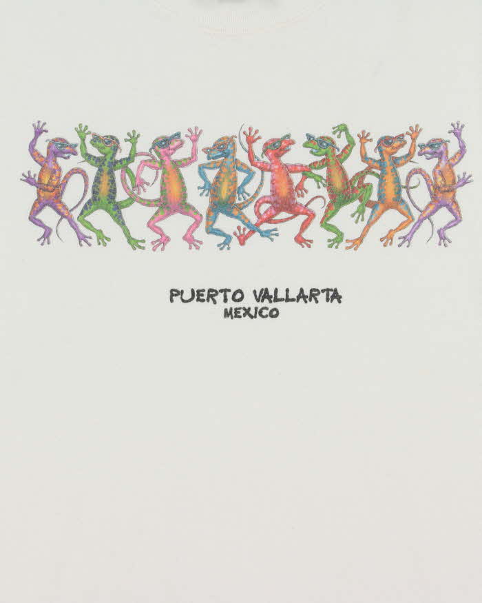 Vintage 00s Puerto Vallarta Mexico Graphic Heavyweight Yazbek Crewneck T-Shirt - M