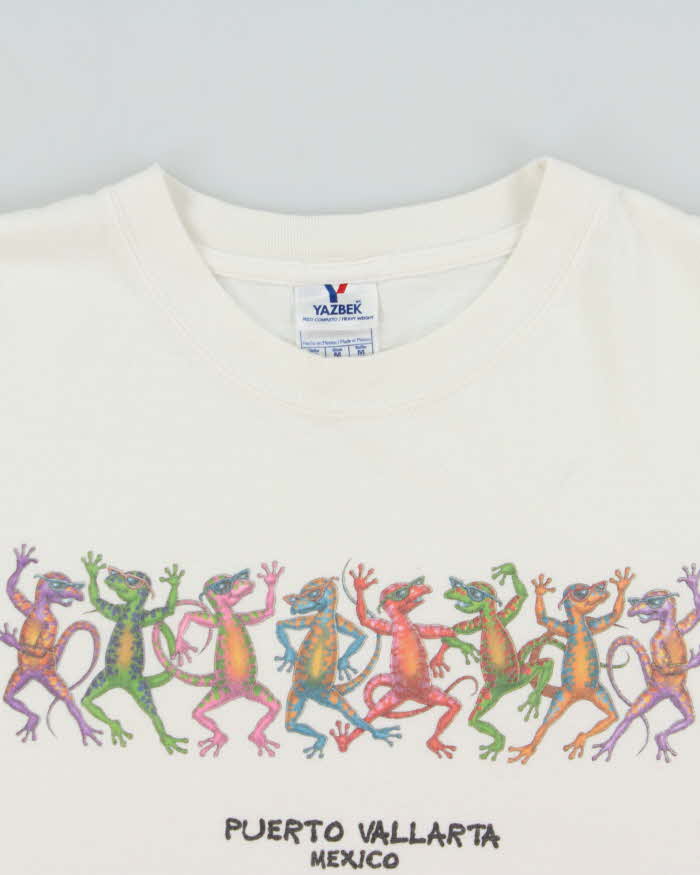 Vintage 00s Puerto Vallarta Mexico Graphic Heavyweight Yazbek Crewneck T-Shirt - M