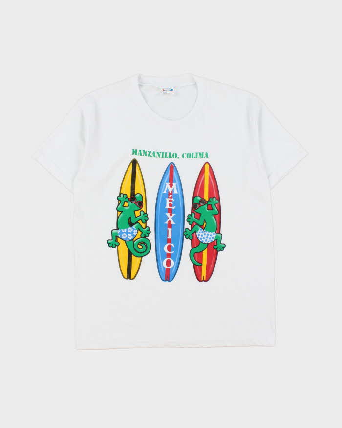 Vintage 1990s Manzanillo Mexico Graphic Crewneck T-Shirt - M