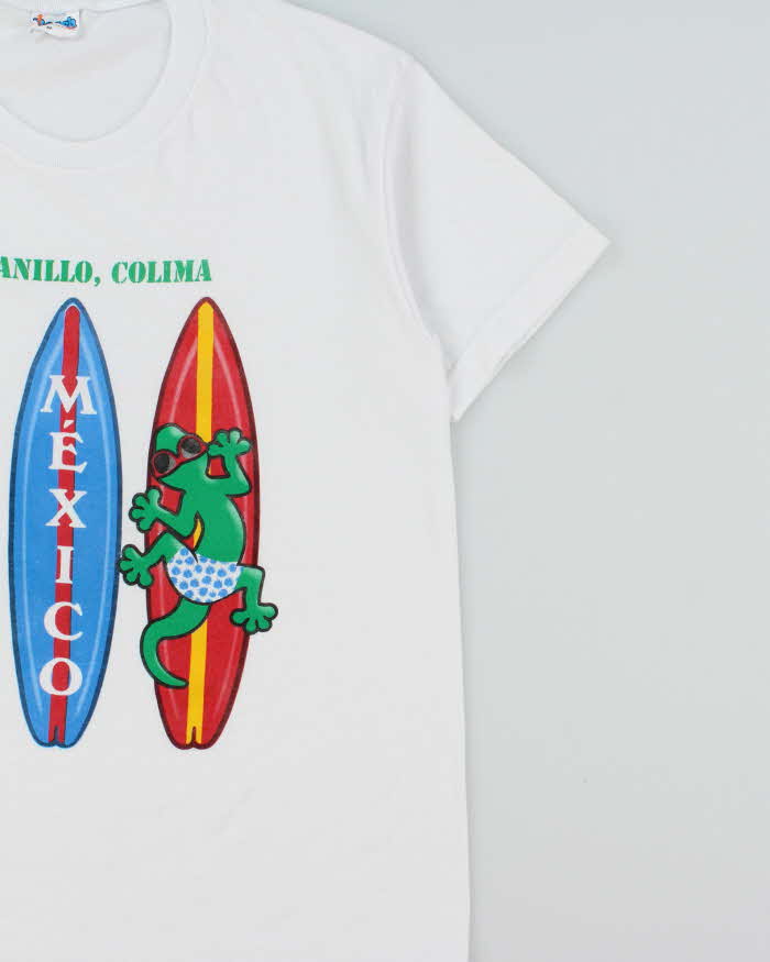 Vintage 1990s Manzanillo Mexico Graphic Crewneck T-Shirt - M
