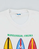 Vintage 1990s Manzanillo Mexico Graphic Crewneck T-Shirt - M