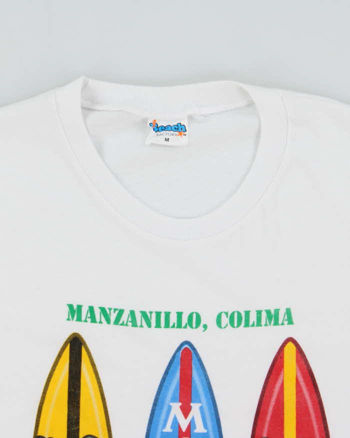 Vintage 1990s Manzanillo Mexico Graphic Crewneck T-Shirt - M