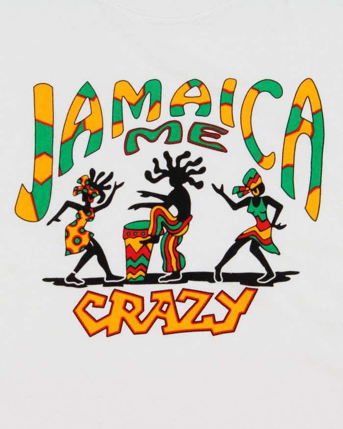 Vintage 00s 'Jamaica Me Crazy' Graphic Novelty Crewneck T-Shirt - S