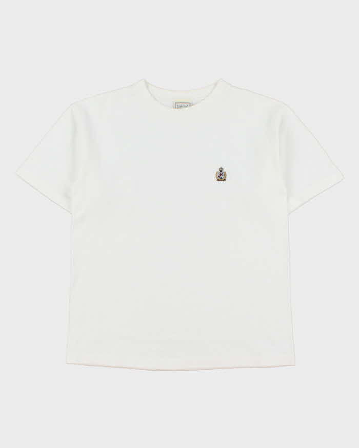 Vintage 1990s Bugle Boy Company Embroidered Heavyweight Crewneck T-Shirt - M
