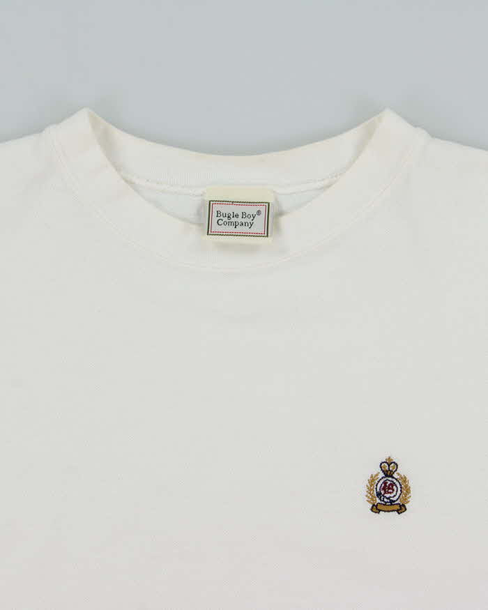 Vintage 1990s Bugle Boy Company Embroidered Heavyweight Crewneck T-Shirt - M