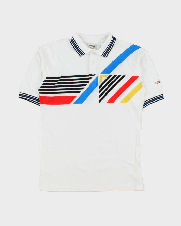 Vintage 1990s Head Graphic Single Stitch Short Sleeve Polo Shirt - S