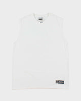 Vintage Y2K 00s Nike Basketball Made In Canada Centre Swoosh Heavyweight Sleeveless Crewneck T-Shirt - L