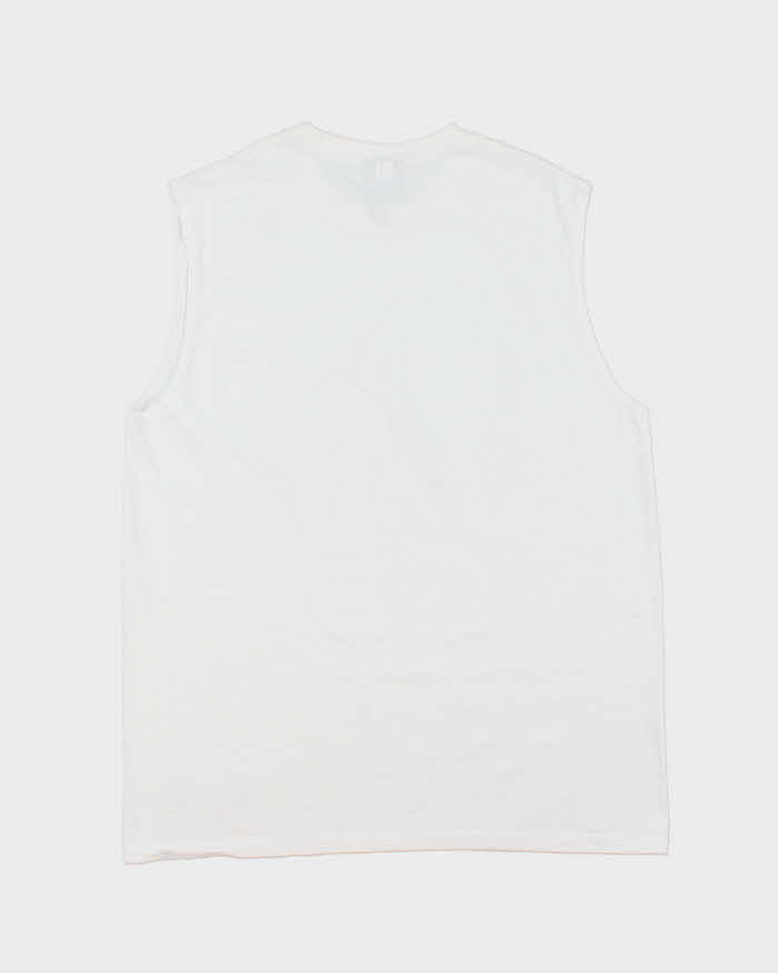 Vintage Y2K 00s Nike Basketball Made In Canada Centre Swoosh Heavyweight Sleeveless Crewneck T-Shirt - L