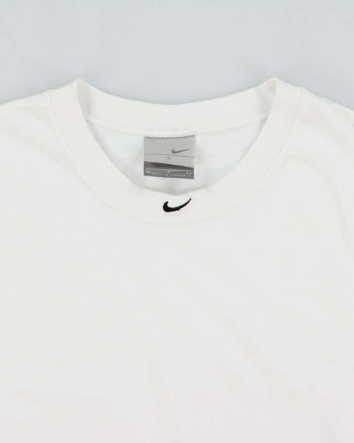 Vintage Y2K 00s Nike Basketball Made In Canada Centre Swoosh Heavyweight Sleeveless Crewneck T-Shirt - L