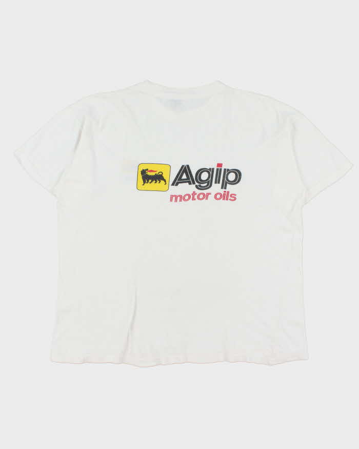 Vintage 1990s Agip Italy Motor Oils F1 Racing Single Stitch Crewneck T-Shirt - M
