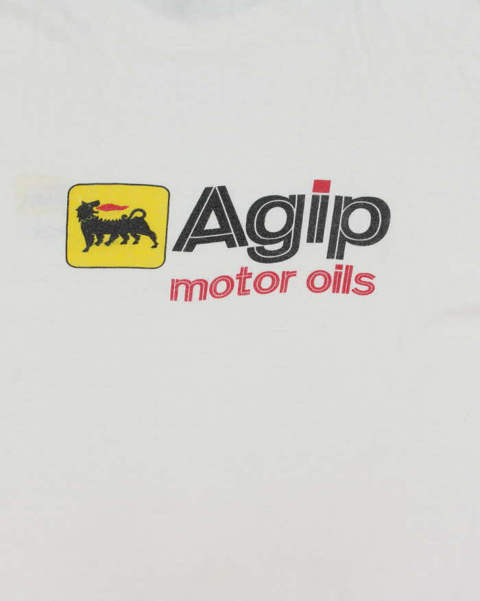 Vintage 1990s Agip Italy Motor Oils F1 Racing Single Stitch Crewneck T-Shirt - M