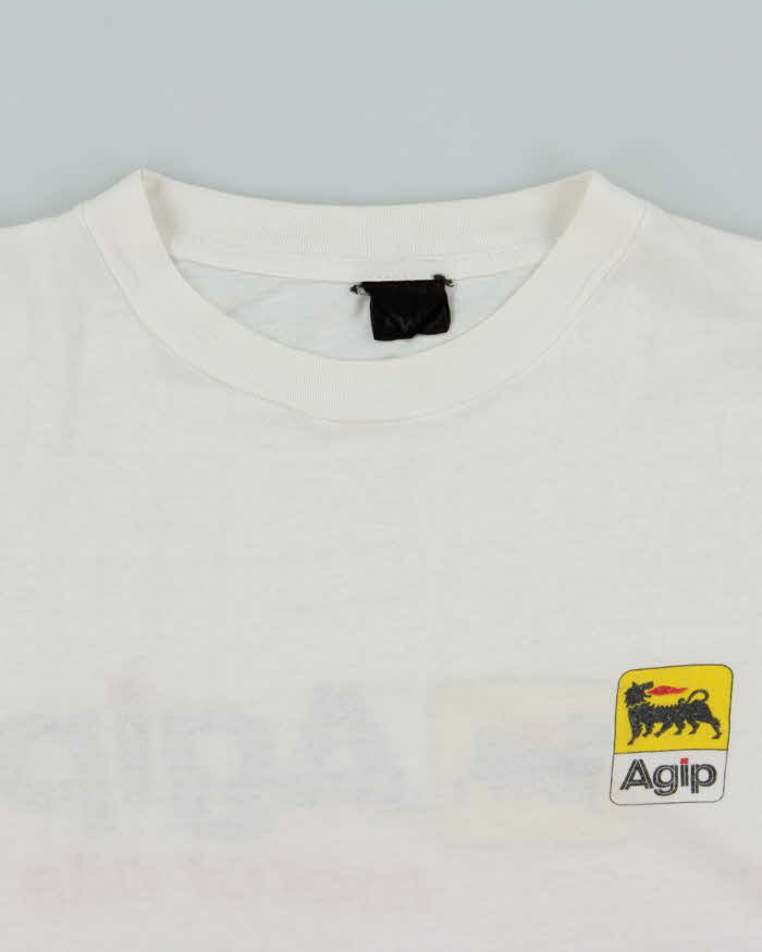Vintage 1990s Agip Italy Motor Oils F1 Racing Single Stitch Crewneck T-Shirt - M
