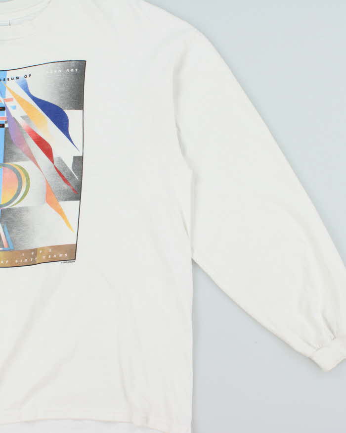 Vintage 1995 'San Francisco Museum Of Modern Art' Hanes Beefy Long Sleeve Crewneck T-Shirt - XL